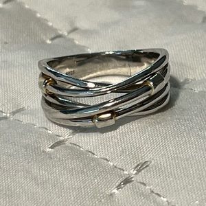 Two-Toned Multi Band Ring